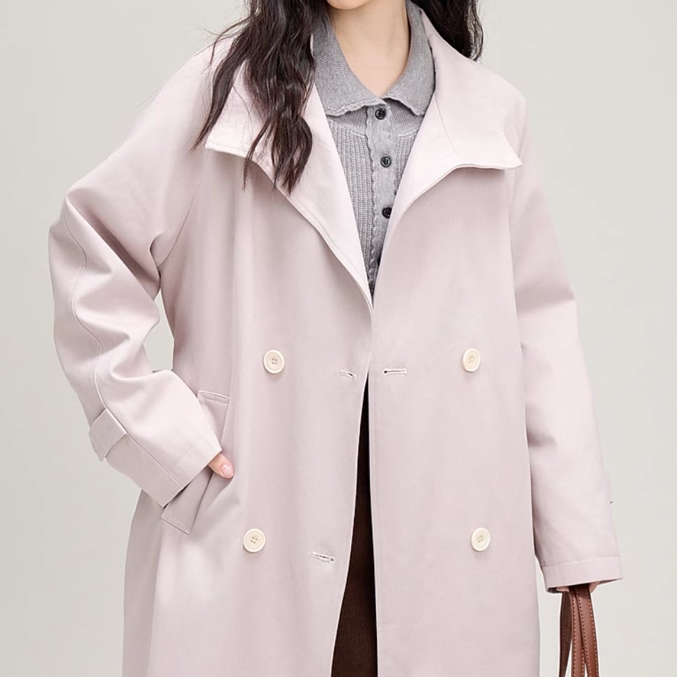 D&G ブラック ダブルブレスト ロングコート 26/40（ダブルブレスト 