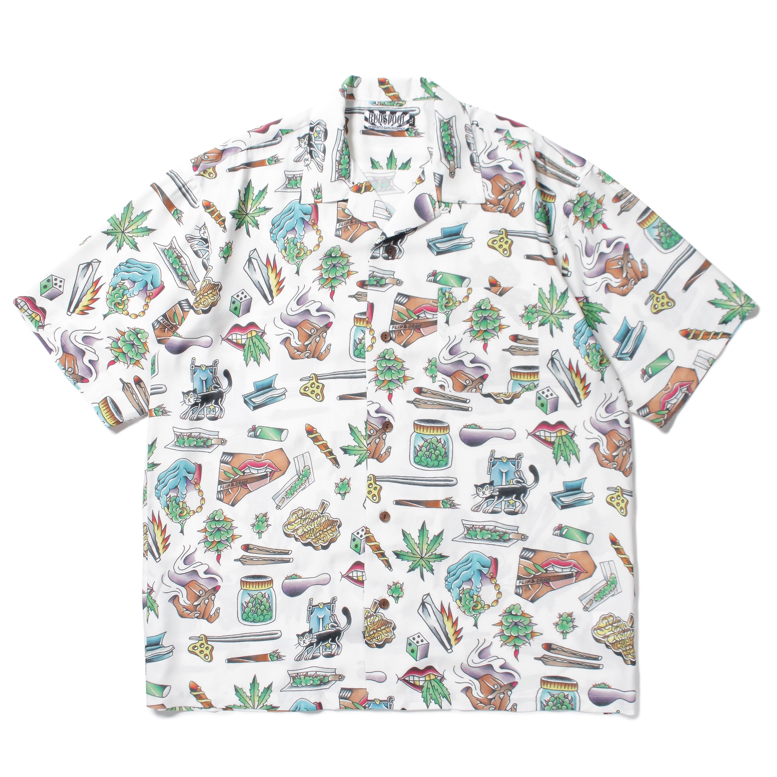 UE THE PARLOUR × BUDSPOOL / FLIP&DRAW HAWAIIAN SHIRT  