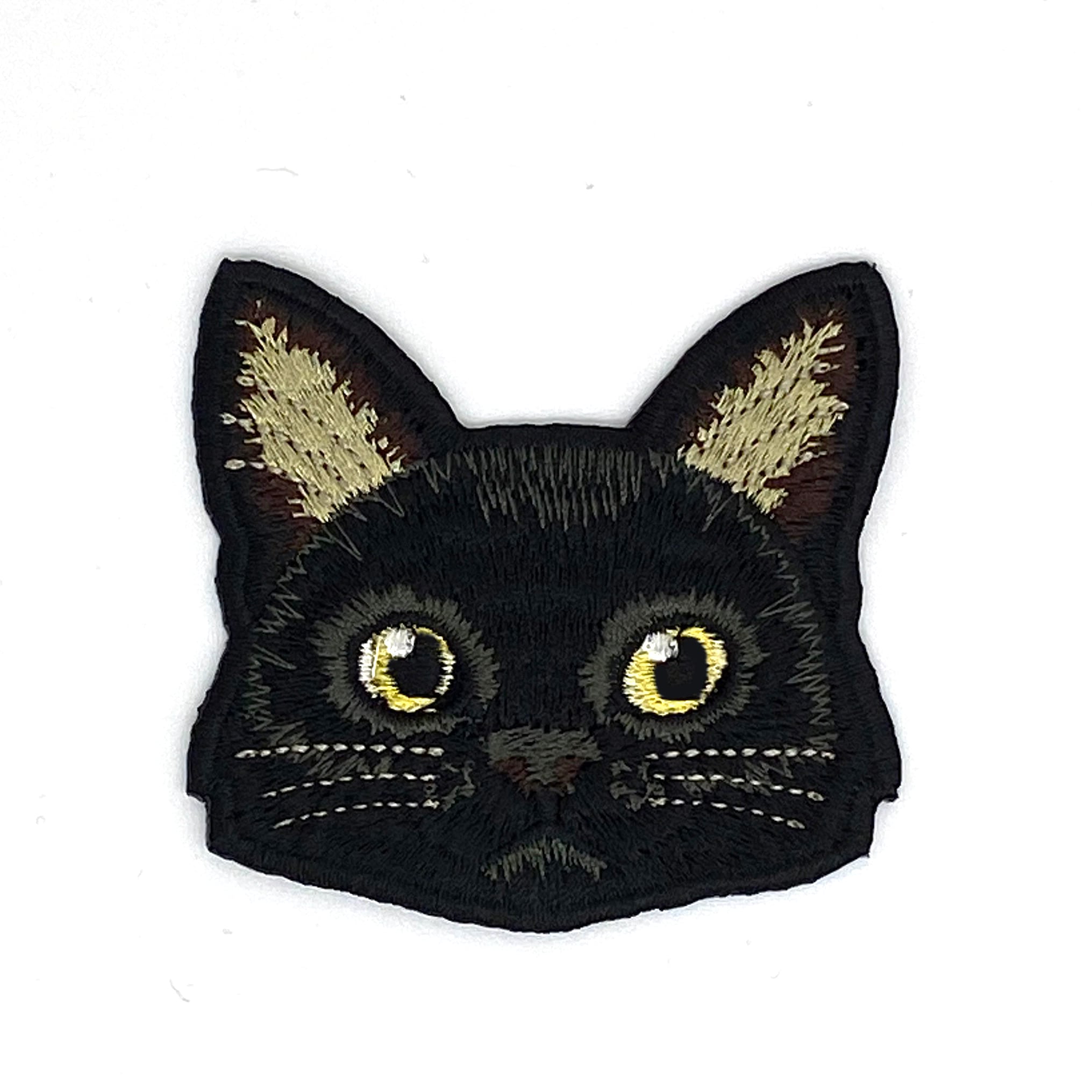 フランシュリッペ　黒 猫の顔装飾 フランシュリッペ 黒 猫の顔装飾 半袖ブラウス M