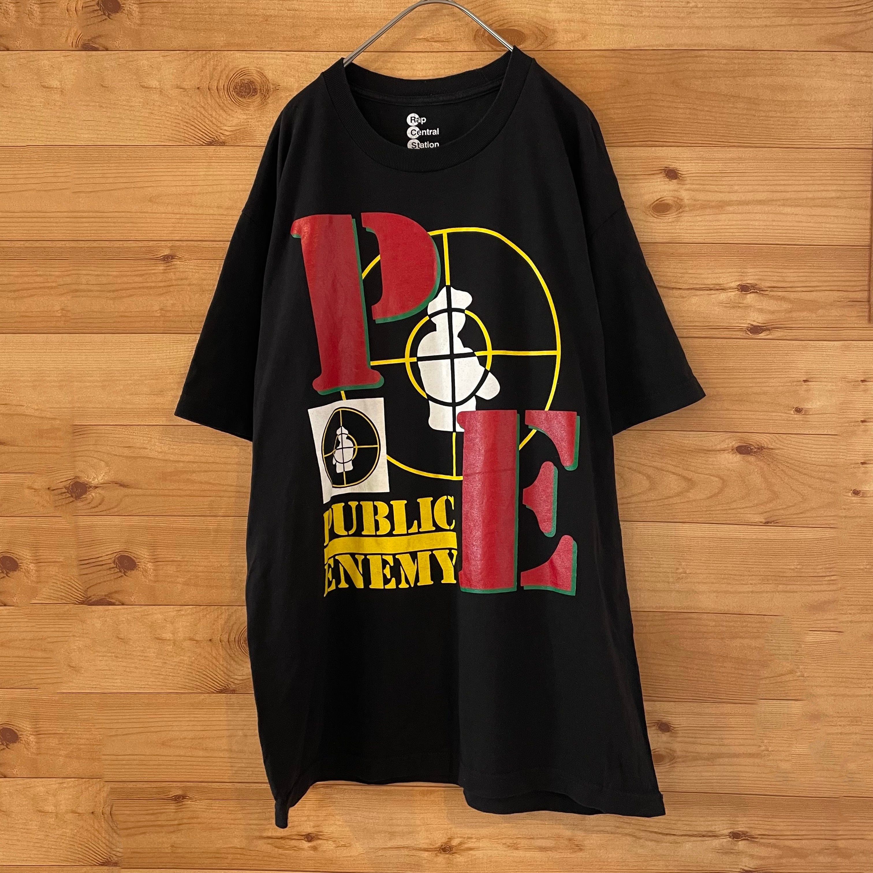 90'Sパブリックエナミー シューティングロゴ Tシャツ L