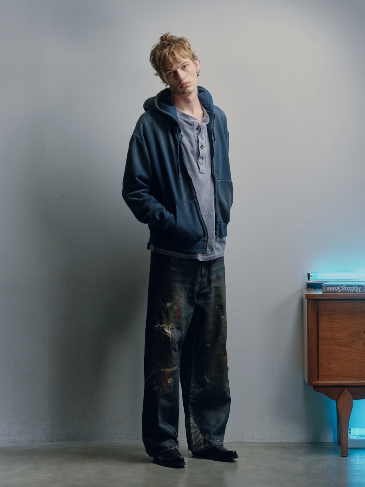 ANACHRONORM / FADED FULL ZIP HOODIE