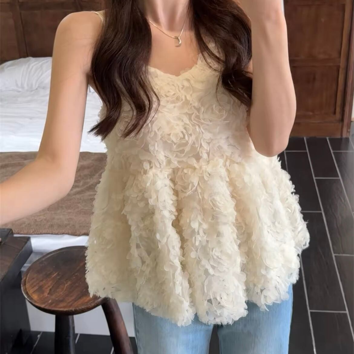 ロマンチックフラワーキャミソール