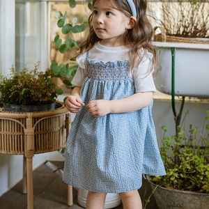 少量再販夏チェック柄キャミソールワンピース