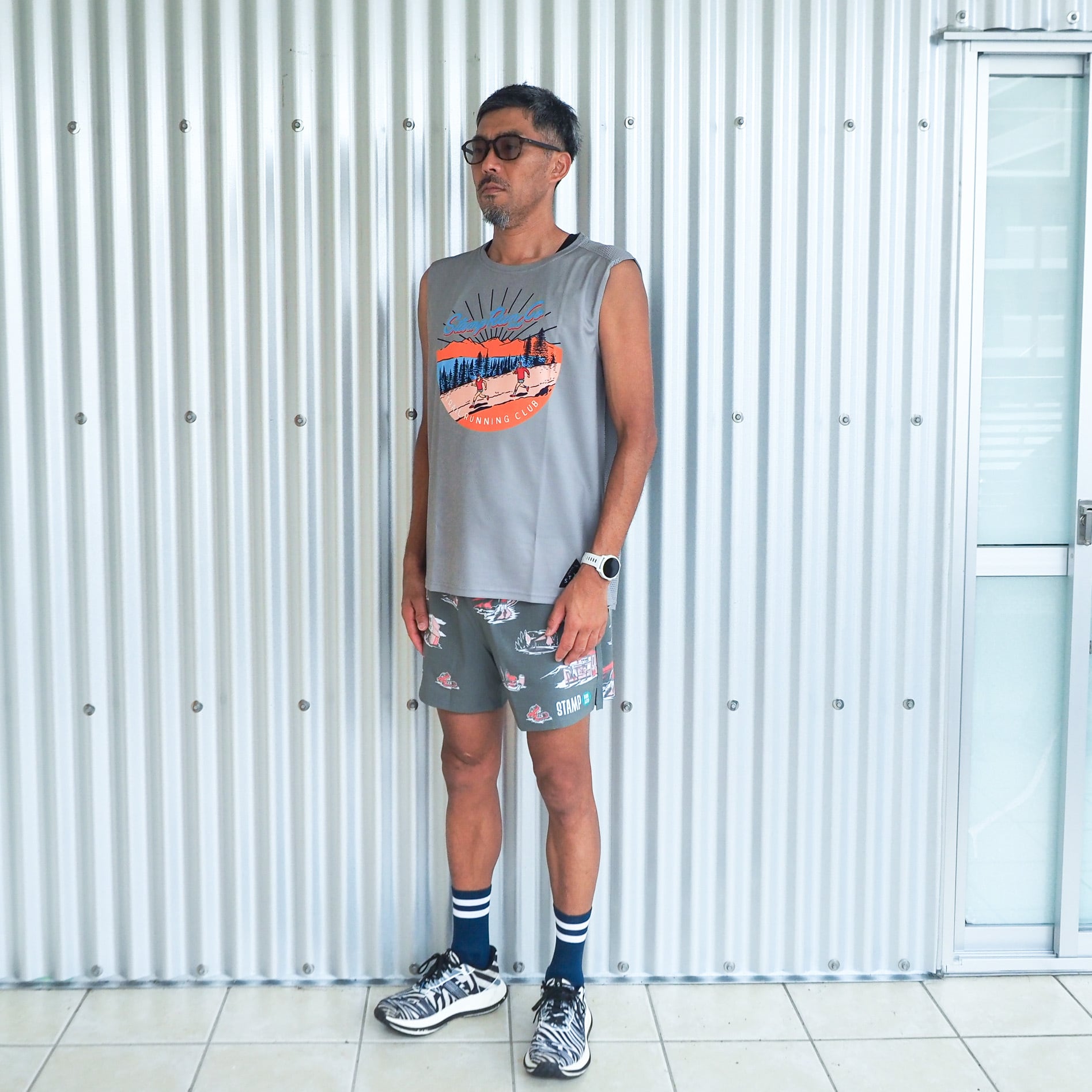 STAMP RUN&CO タンクトップ XXS STAMP RUN & CO｜STAMP GRAPHIC TANK (STAMP TRAIL RUNNING CLUB