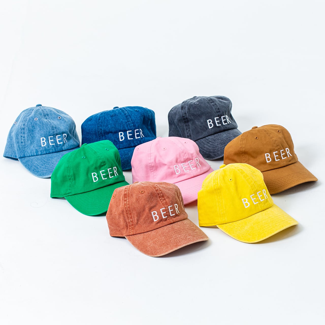BEER ロゴ刺繍CAP（10色） | BEER