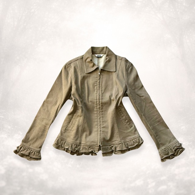 fairygrunge y2k 森ガール フリル ジップアップ ジャケット