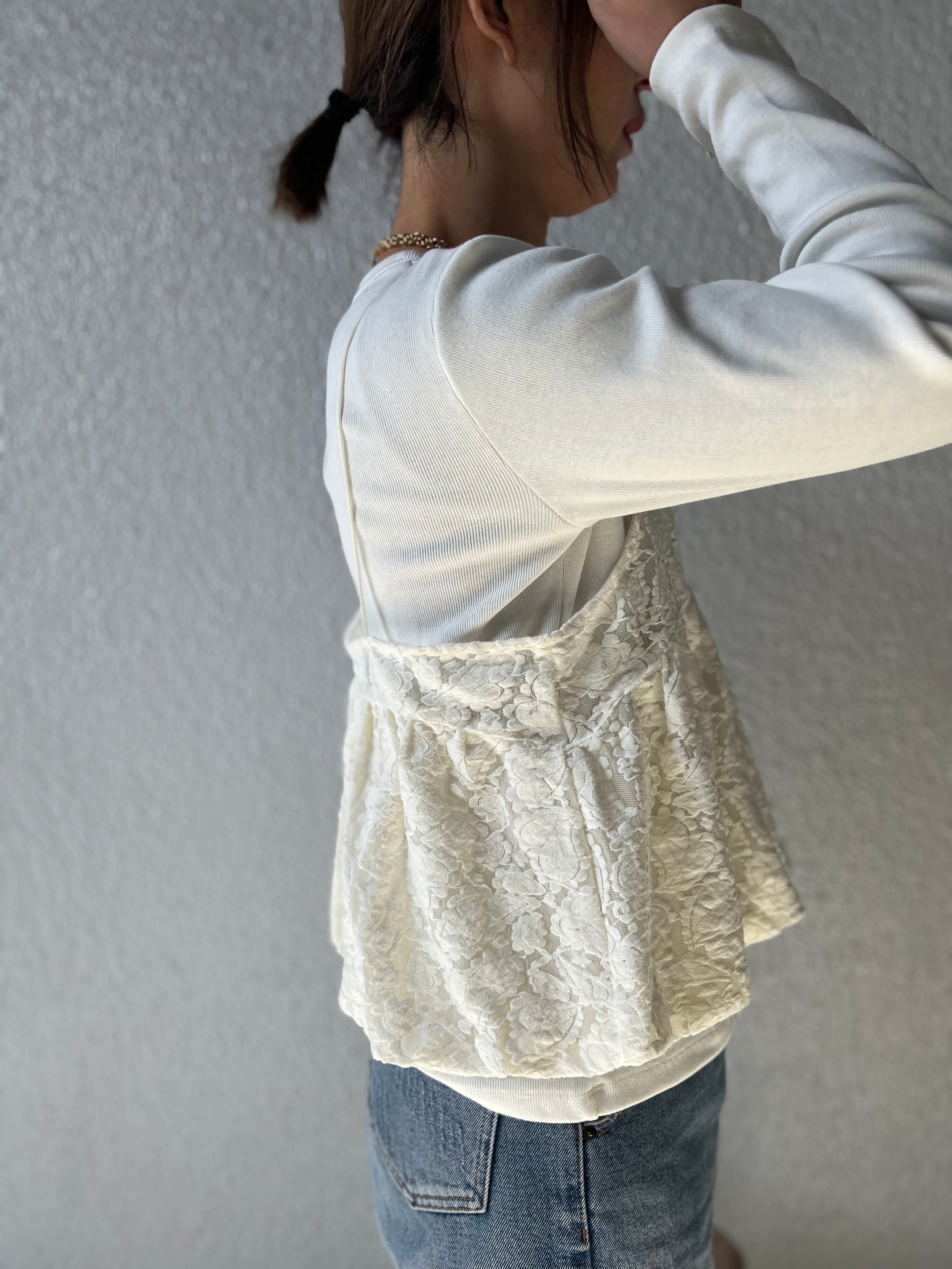 【SELECT】セットアップ可レースバルーンキャミ 21-0206