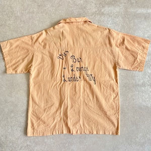 1970s King Louie Open Collar S/S Shirt M Made in USA H287