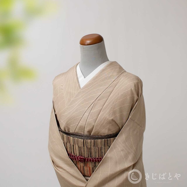 正絹　雲井鼠に刺繍のなごや