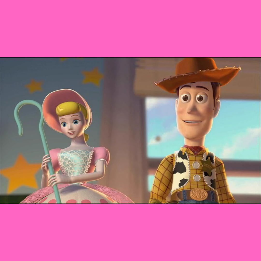 ★ブロックフィギュアキーホルダー★【トイ・ストーリー TOY STORY4 / 5 】 Bo Peep ボー・ピープ PINKフリルドレスver. / トイストーリー〚アメリカン雑貨 アメトイ〛