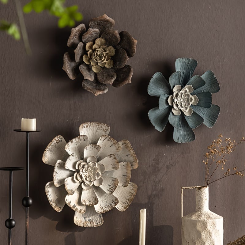 ウォールアート 花 メタル アンティーク風 壁掛け モダン 北欧 ウォール インテリア ヴィンテージ風 ホームデコ おしゃれ リビング 玄関
