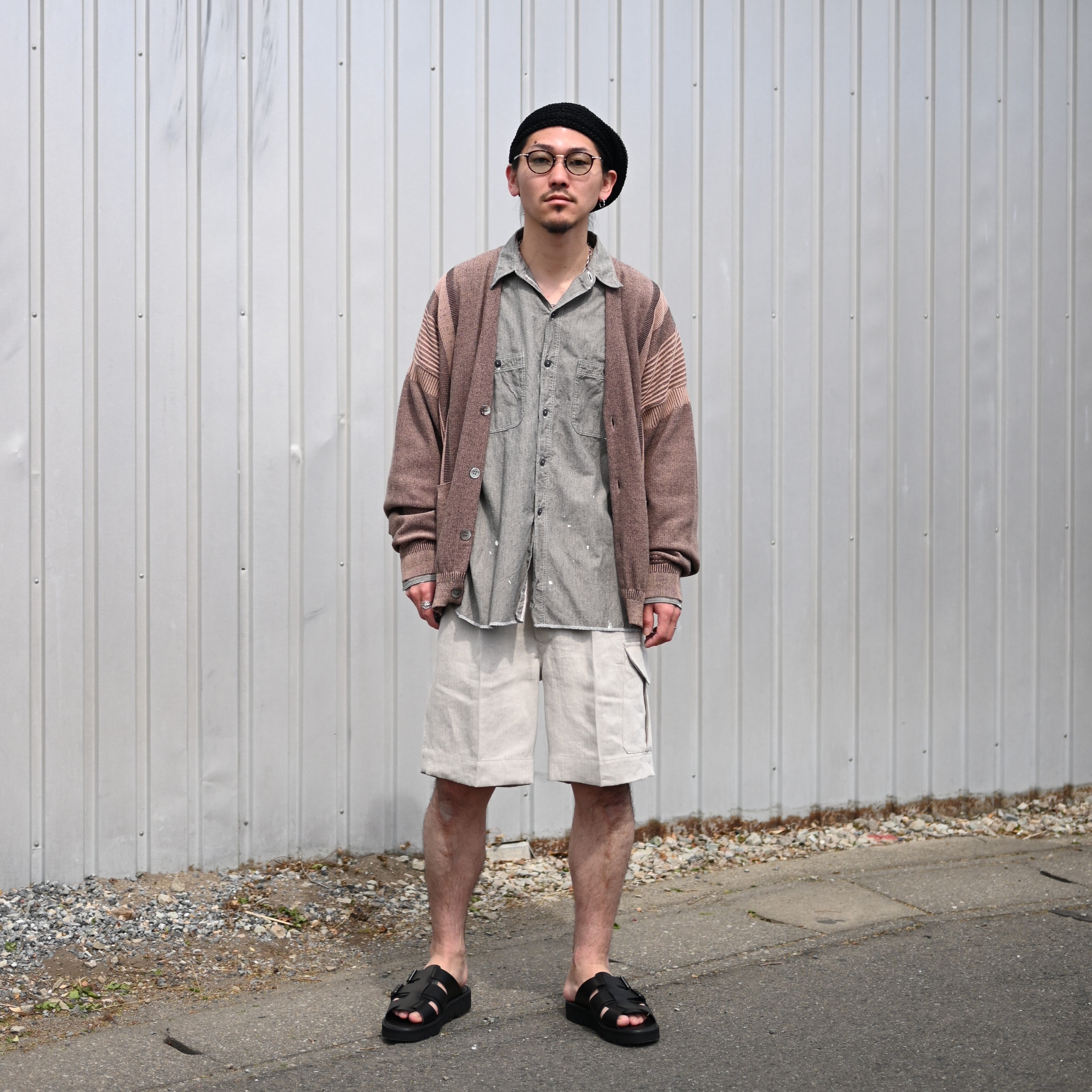 YASHIKI(ヤシキ）Shunko Cardiganピンク、インテリム MILK PAINT