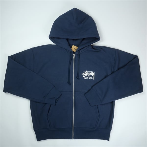 Size【L】 STUSSY ステューシー 25SS STOCK NEW YORK ZIP HOOD NAVY