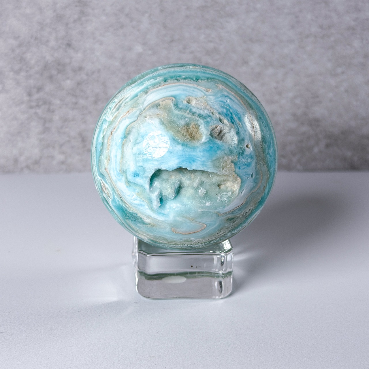 ブルーアラゴナイト スフィア ＊ Blue Aragonite ＊ 天然石