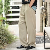 drape silhouette golf embroidery 2tuck slacks