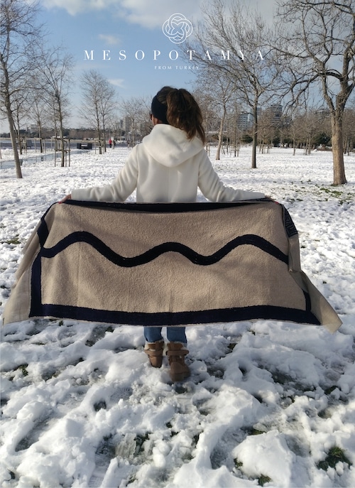 Cashmere 100% Jaquard Shawl MESOPOTAMIA カシミア100%ジャガード大判ショール メソポタミア