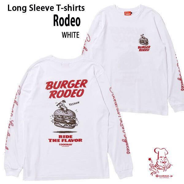 Cookman Long sleeve T-shirts Rodeo White ホワイト クックマン 長袖Tシャツ USA UNISEX 男女兼用 アメリカ