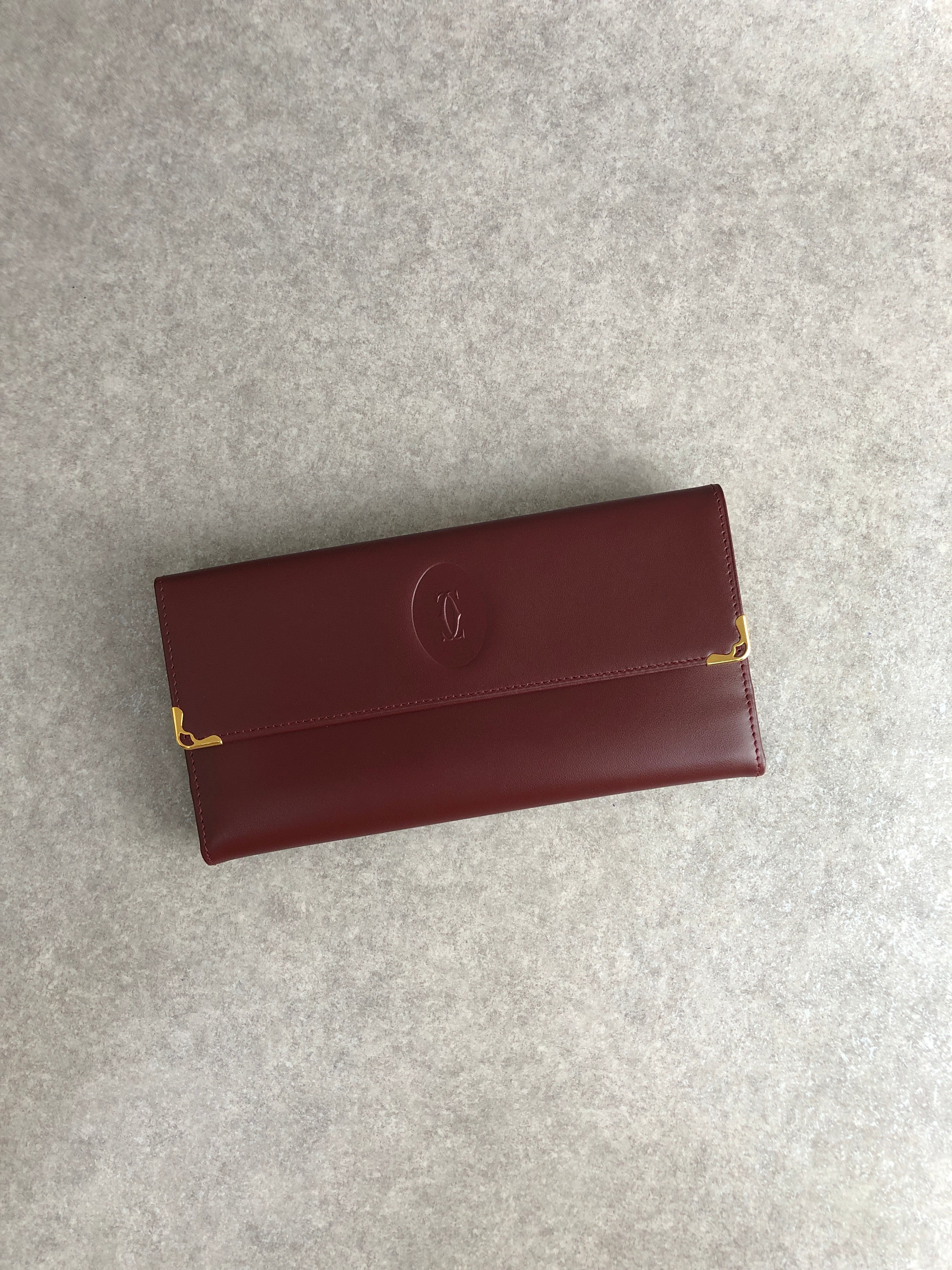 Cartier カルティエ マストライン 財布 ボルドー レザー 長財布 vintage ヴィンテージ オールド shhgrp