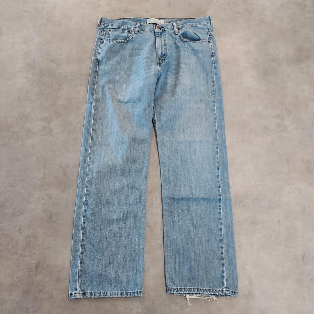 リーバイス569 Levis W34 ワイド バギー 青 古着 ヒゲ 21647
