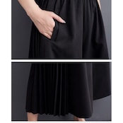 プリーツ切り替え ワイドパンツ 00212