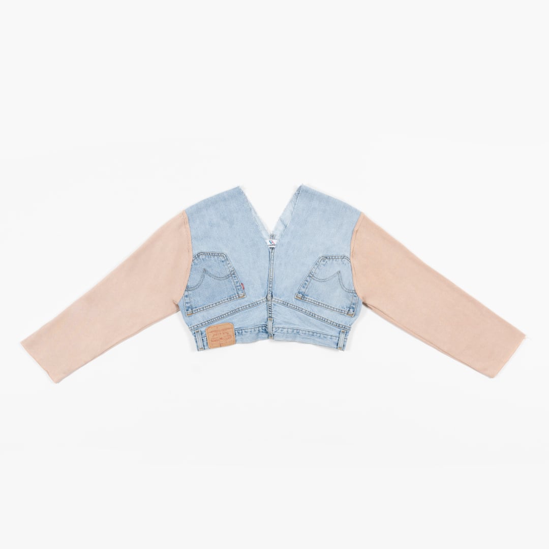 77%OFF】リメイクアイテム☆デニムプルオーバー(長袖) | VOLCAN&APHRODITE