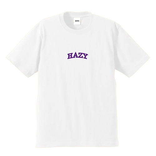 HAZY Medium Logo Tee ( White / Grape )