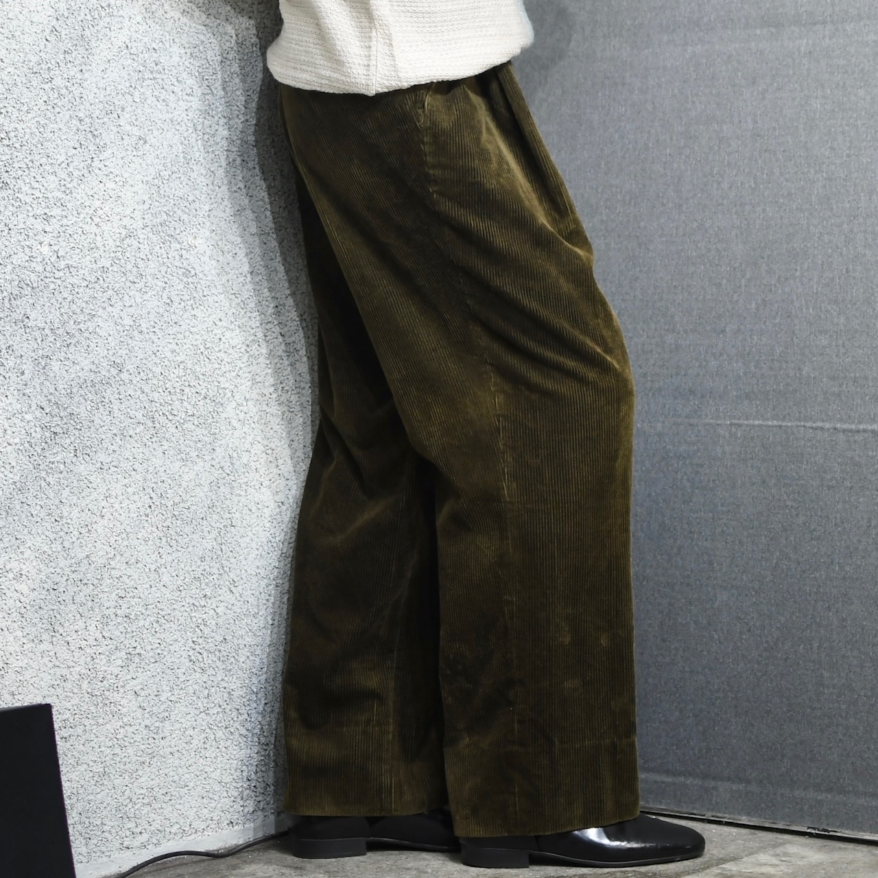 DUCA VISCONTI DI MODRONE khaki corduroy pants