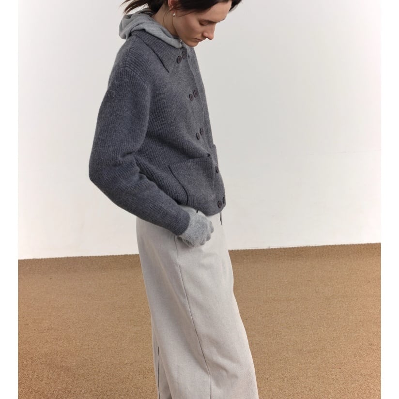 ダブルボタンニットジャケット 2color MOJ0240