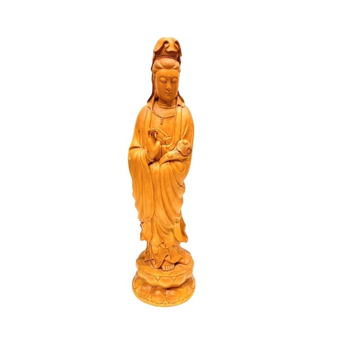 観音菩薩 観音様 観世音菩薩 観自在菩薩 救世菩薩 木彫り 崖柏 柏の木