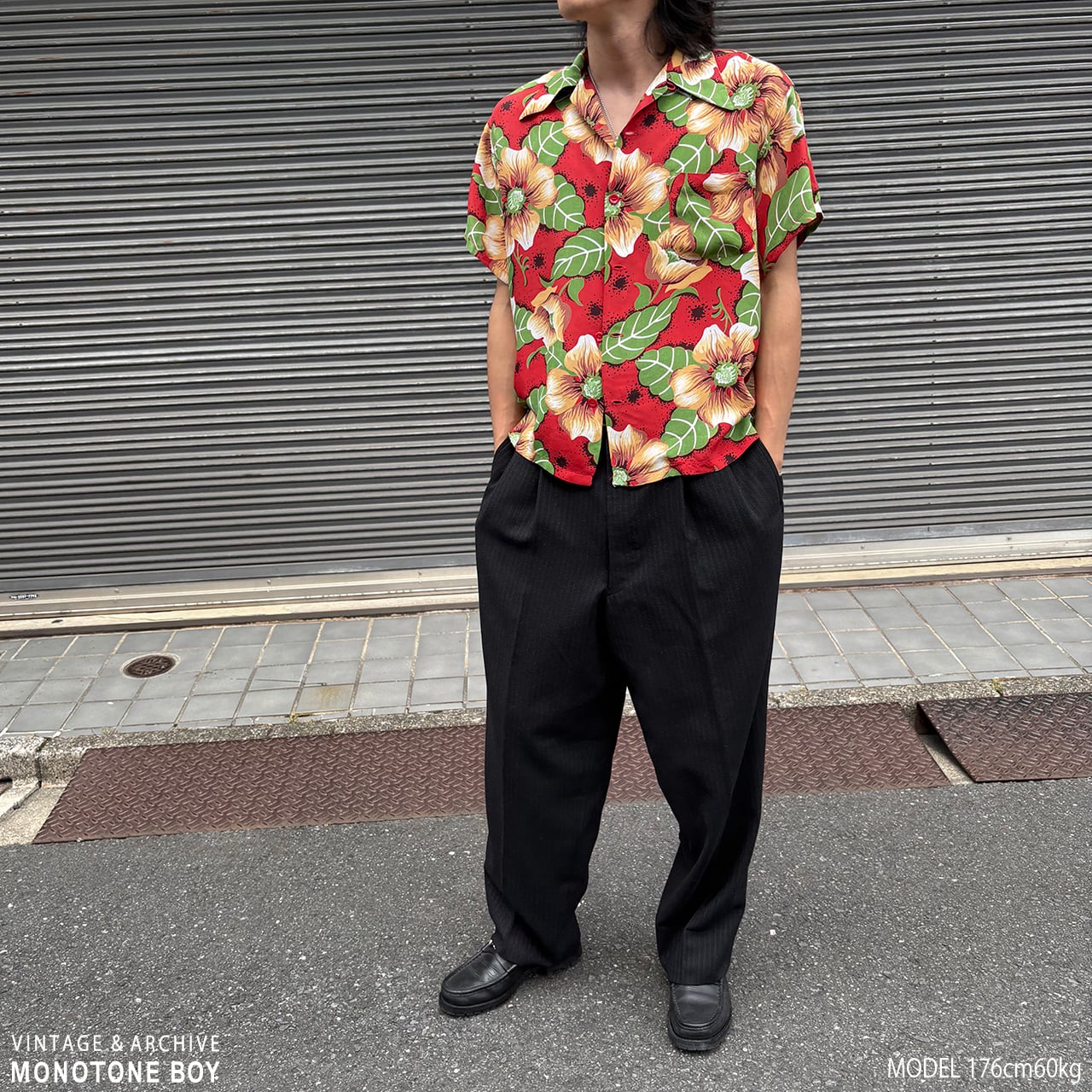 40s ~50s HAUOLI KAMAAINA アロハシャツ 50s USA製】HAUOLI KAMAAINA ヴィンテージアロハシャツ – サイズM