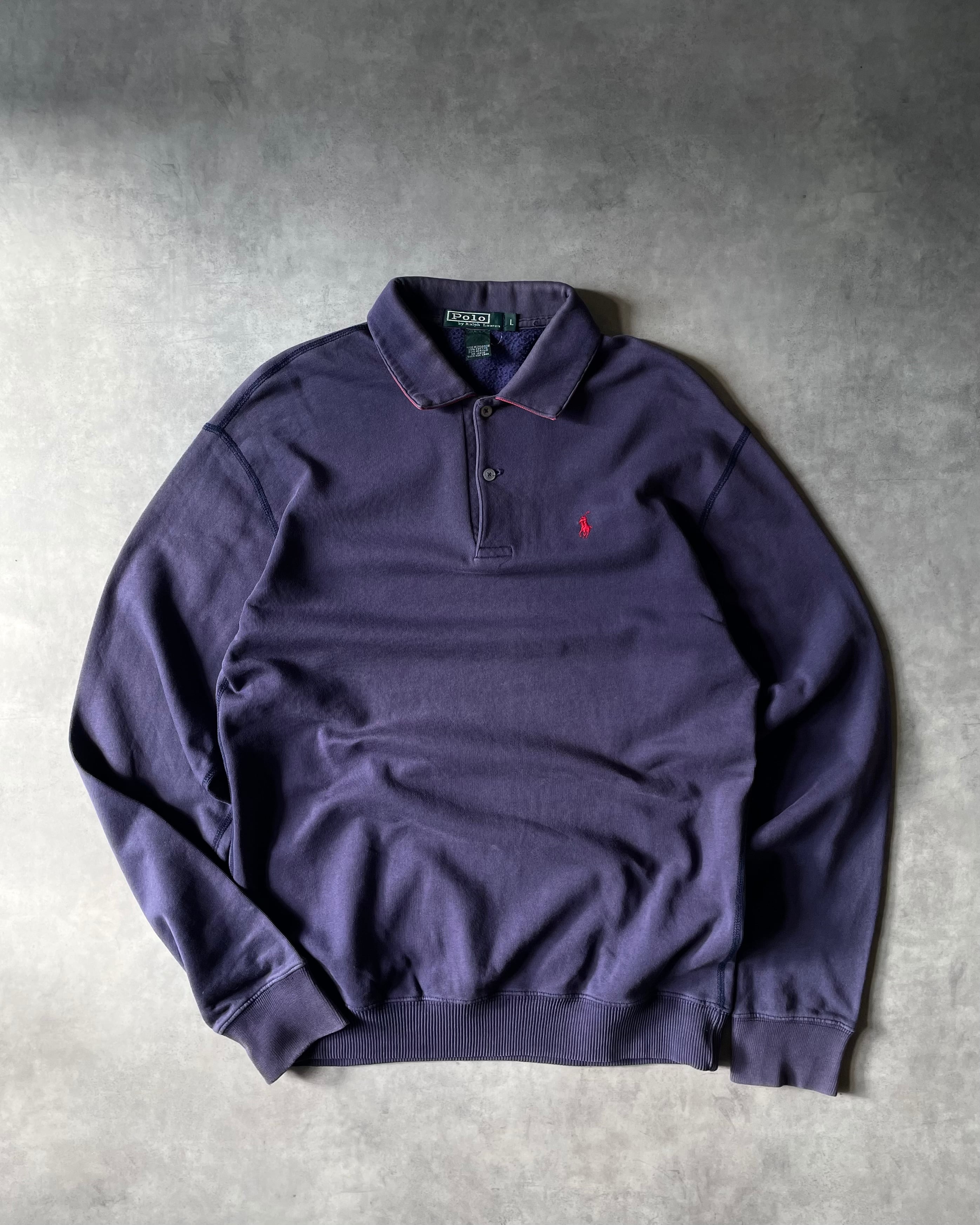 80s~ Ralph Lauren L/S Sweat Polo Shirt