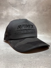 AVIREX / アヴィレックス NUMBERING MESH CAP  メッシュキャップ ブラック×ブラックカモ ビックサイズ