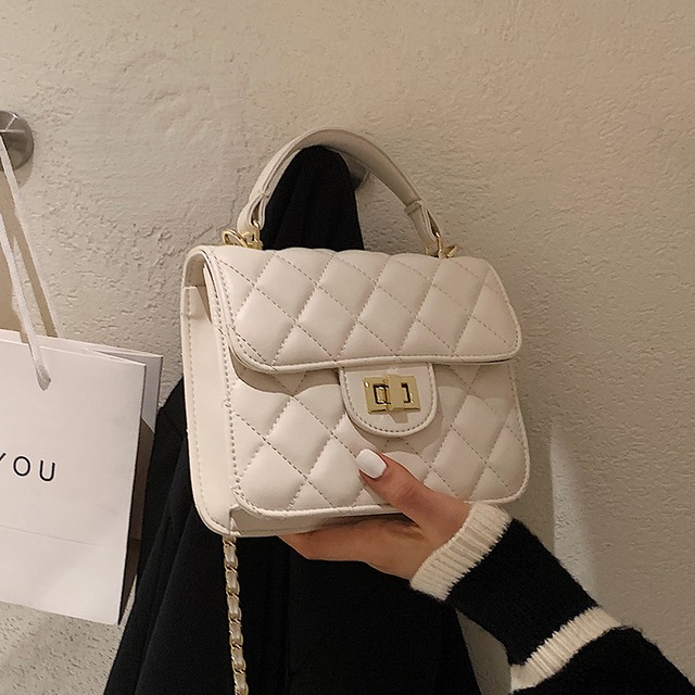 刺繍チェーン スクウェア メッセンジャーバッグ 手作りハンドバック74107579479