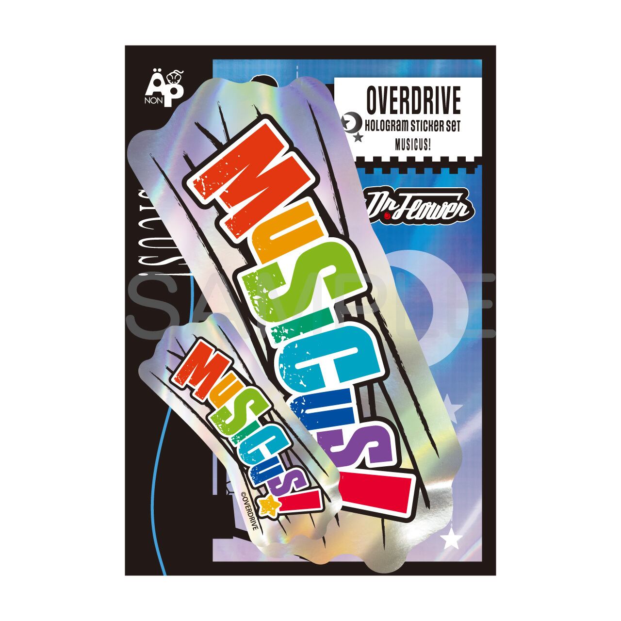 神山羊　有機酸　グッズ　アクキー　ステッカー　ライブ CD イベント事後物販】OVERDRIVE ホログラムステッカーセット MUSICUS