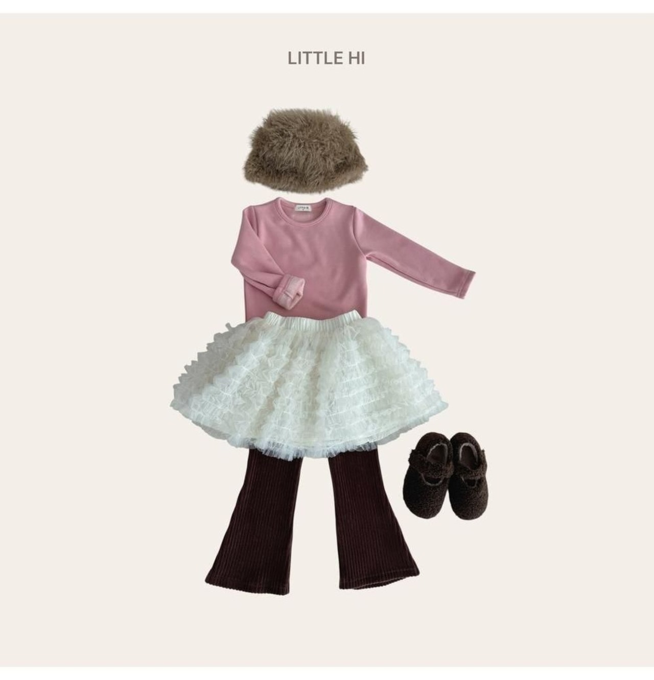 〖取寄〗韓国子供服 / 26winter / Little Hi / ベロアポップブーツカットパンツ / キッズ *XS~XL*