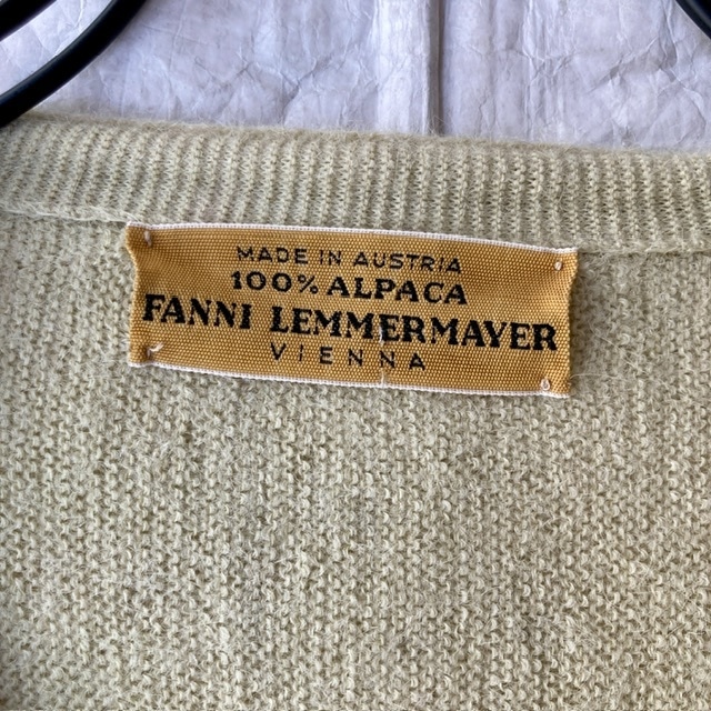 LEMMERMAYER カーディガン 60s〜70s アルパカ100% クリーム オーストリア製 ヴィンテージ古着 画像7