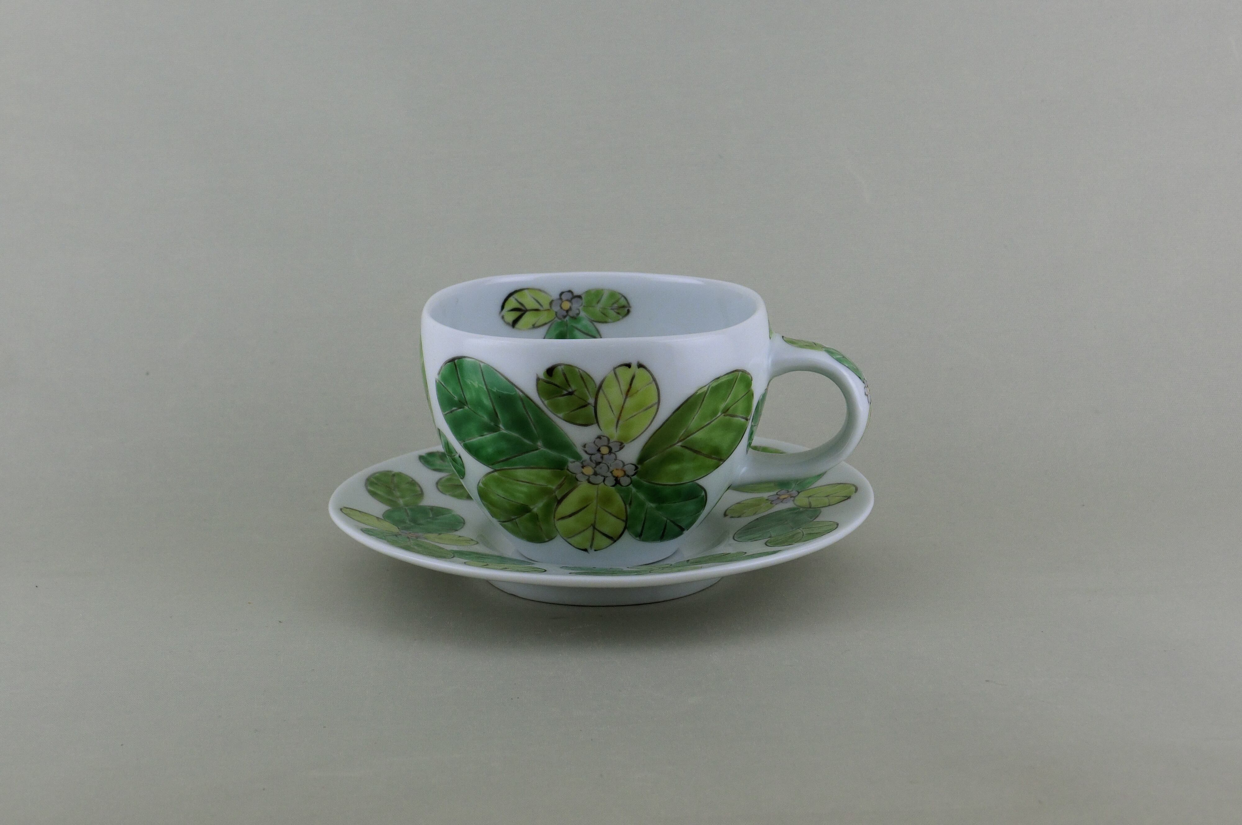 ミント　コーヒー碗皿