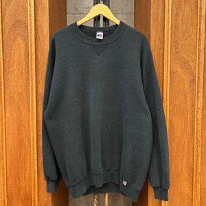1990's RUSSELL BLACK SOLID SWEAT SHIRT⓼