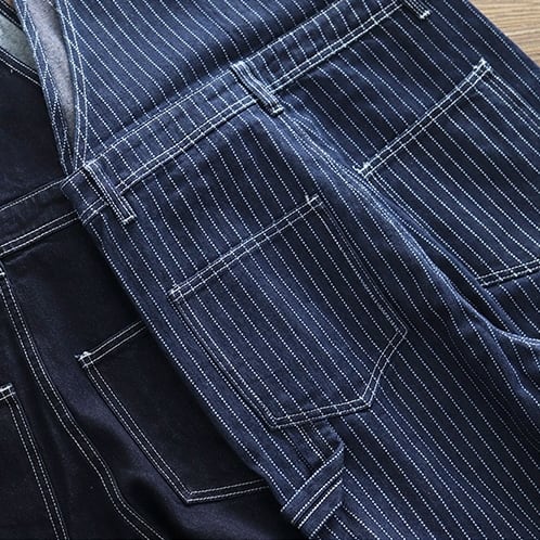 デニムオーバーオール ストライプ サロペット 2color OV140 | nicoilo