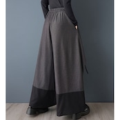 ラップ風 ドレープ ワイドパンツ 00217