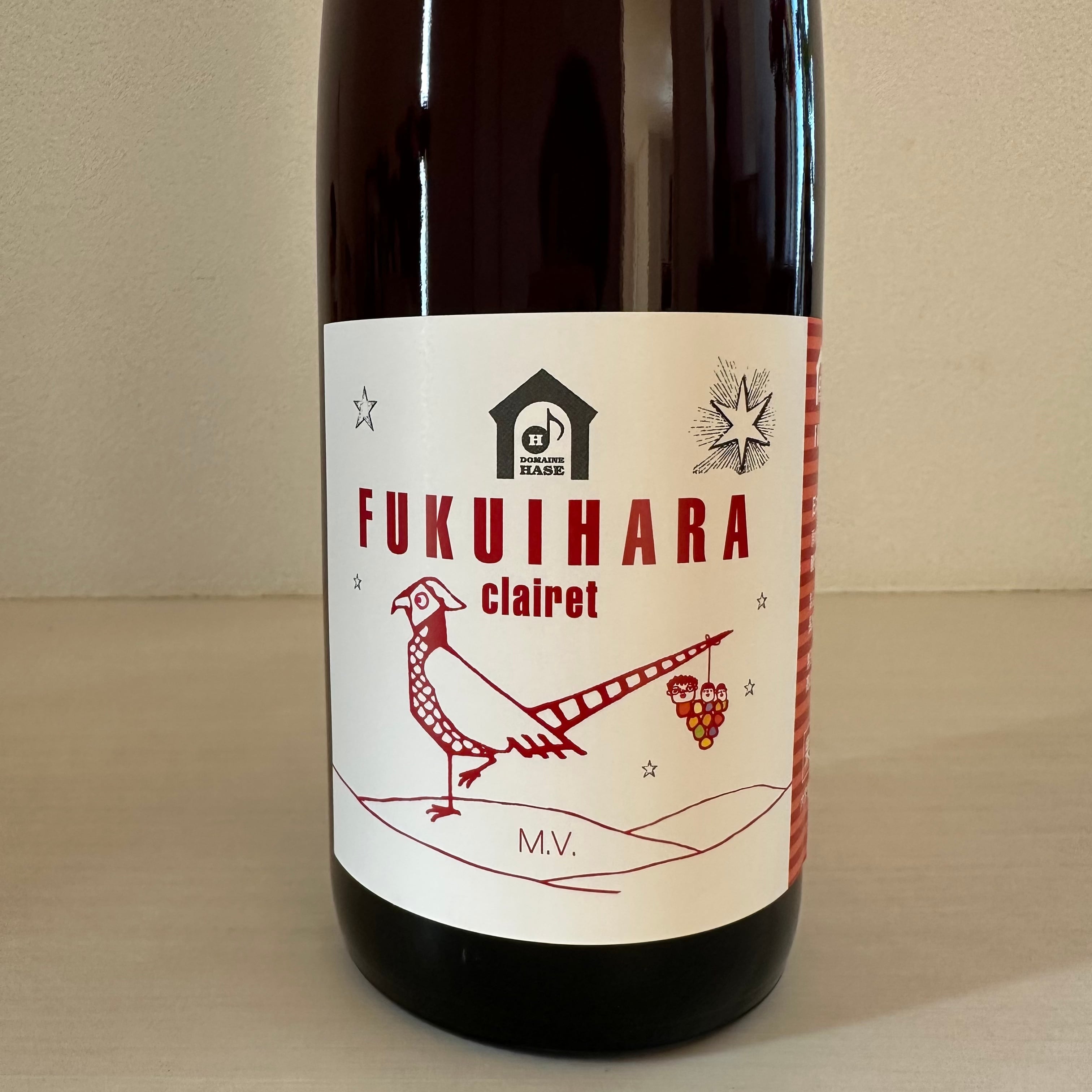 FUKUIHARA clairet M.V.（フクイハラ クレレ M.V.）　ドメーヌ長谷