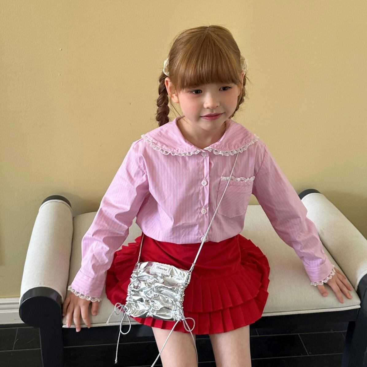 «sold out»«ジュニアサイズあり»«elly molly» ロゼブラウス 2colors