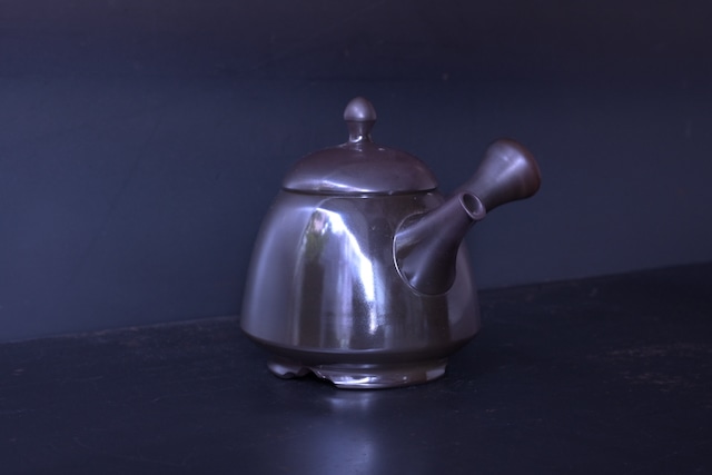 吉川雪堂 朱泥急須 窯変