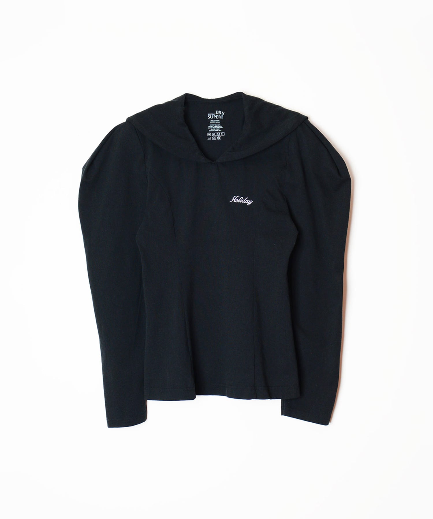 HOLIDAY SUPER FINE DRY SAILOR COLLAR L/S TOPS | swirl