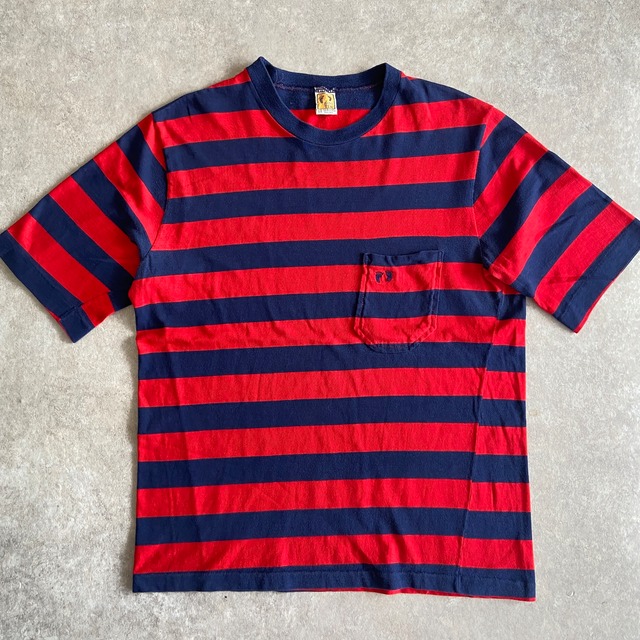 1970s  HANG TEN  Border Pocket Tee  M　H286