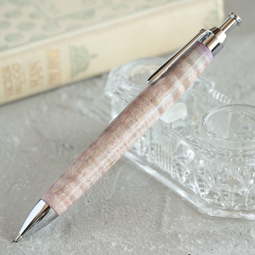 「スタビライズドウッド ハードメイプル ヴァイオリン杢・Pencil 0.5mm」木軸シャープペンシル Viriditas銘木ペン