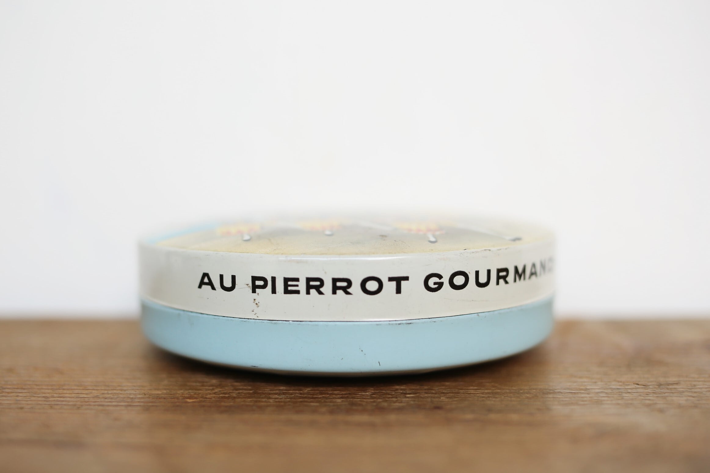 フランスアンティーク PIERROT GOURMAND ピエログルマン TIN缶 フランス アンティーク ヴィンテージ PIERROT GOURMAND ピエログルマン