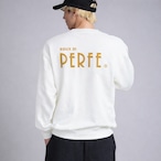 ワンポイントロゴ刺繍×バックプリントトレーナー