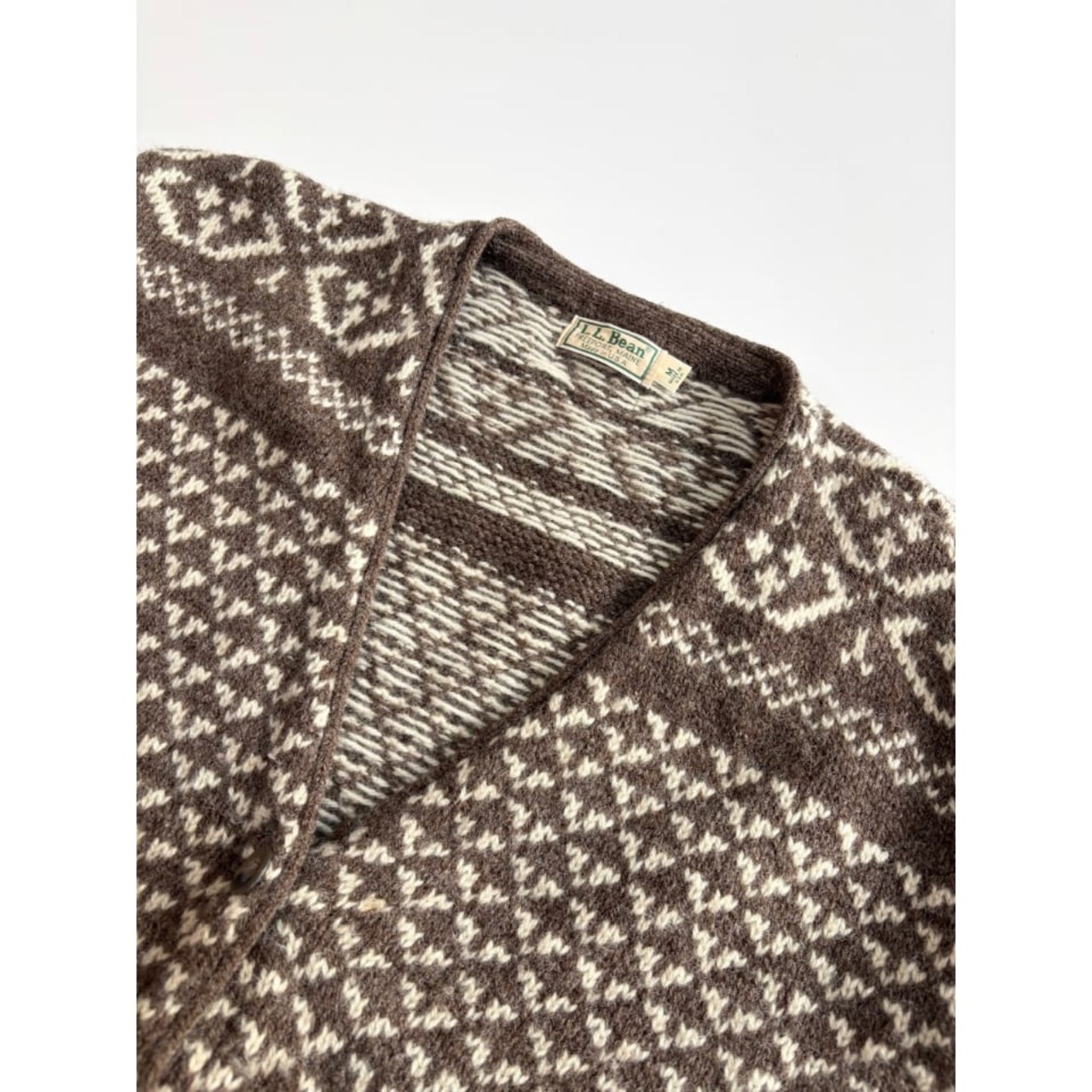 80s L.L.Bean WOOL CARDIGAN MADE IN USA  Size M