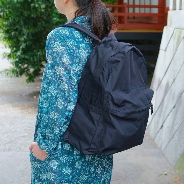AMIACALVA(アミアカルヴァ) GABARDINE BACKPACK SINGLE POCKET BLACK F